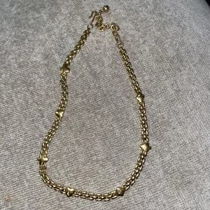 Vintage Trifari Card Necklace Gold Tone Chain - Picture 1 of 4