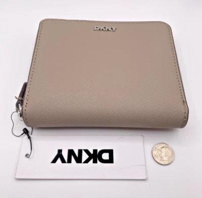 Cartera para mujer DKNY beige/bronceada Velita-SM cremallera alrededor-nueva con etiquetas Foto 1 de 4