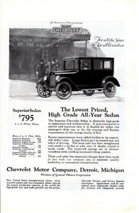1924 Vintage print ad car Chevrolet Superior Sedan Land Midnight Sun Cruise RW - Picture 1 of 2