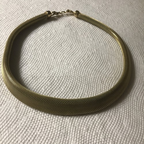 Vintage Chir. Collana Choker rete oro Dior lunga 17 pollici. Vedi foto.