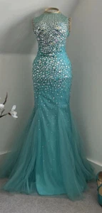 Crystal Mermaid Party/weddingProm Handmade Dress UK10 #ListingsInLights - Picture 1 of 12
