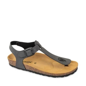 VALLEVERDE VG1831P sandali bio scarpe infradito trekking uomo in pelle nero