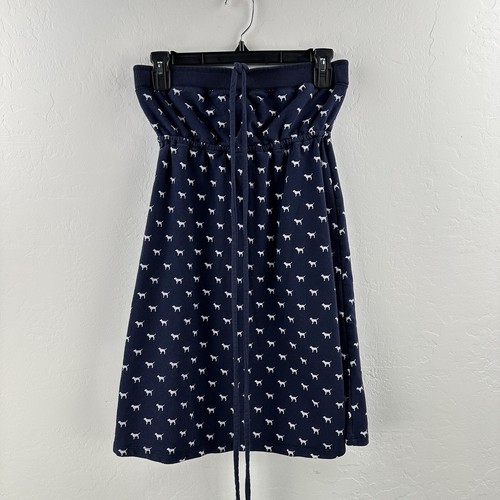 UNDERCOVER Victoria's Secret U O ROSA Halter Mini Abito S Copricostume Blu Cane French Terry