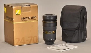 Nikon AF-S NIKKOR 24-70mm f2.8 G ED Lens with Hood, Case and Box - Picture 1 of 6