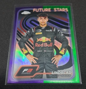 F1 Topps Chrome 2024 Arvid Lindblad Portrait Purple Green Formula 1 F3 - Zdjęcie 1 z 1