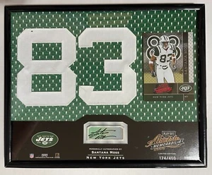 2002 Playoff Absolute Memorabilia Santana Moss Signing Bonus Auto Plaque 174/400 - Picture 1 of 2