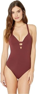Seafolly Women's 182639 Active Long Line Fit Maillot One Piece Swimsuit Size 10 - Picture 1 of 2