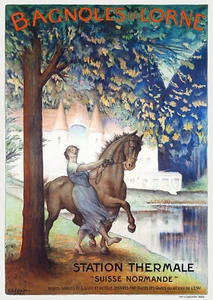 Affiche chemin de fer Etat - Bagnoles-de-l'Orne - Foto 1 di 1