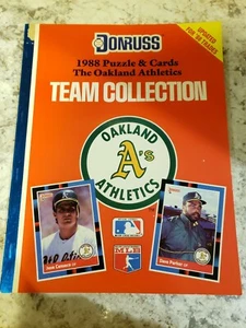 1988 Donruss Puzzle & Cards Team Collection Oakland Athletics Uncut Sheet Set - Picture 1 of 3