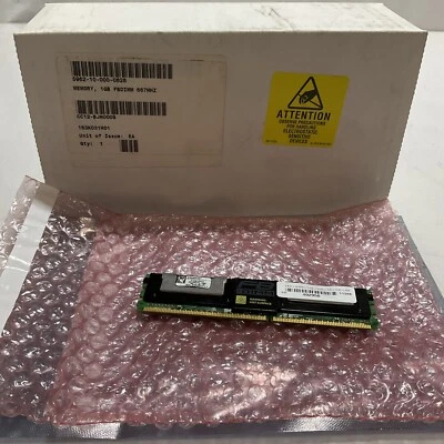 KINGSTON F12872F51 1GB DDR2 FULLY BUFFERED FB ECC PC25300 667Mhz 2Rx8 MEMORY U3S - Image 1 of 4