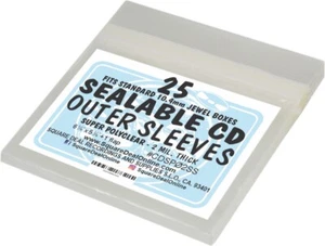 (25) CDSP02SS CD Kunststoff Versiegelbar Polyclear Außenhüllen Taschen Abdeckungen Aufbewahrung - Bild 1 von 4