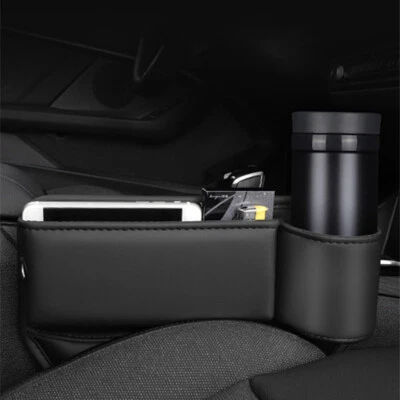 Auto Console Side Car Right Seat Crevice Storage Box Slit Gap Filler PU Leather - Image 1 of 4