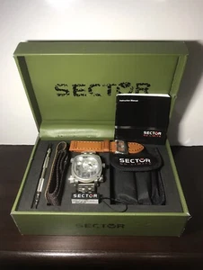 SECTOR Compass Series Men’s Inter Morse Code Quartz Watch 3253907015 WR50m Ø46mm - Picture 1 of 12