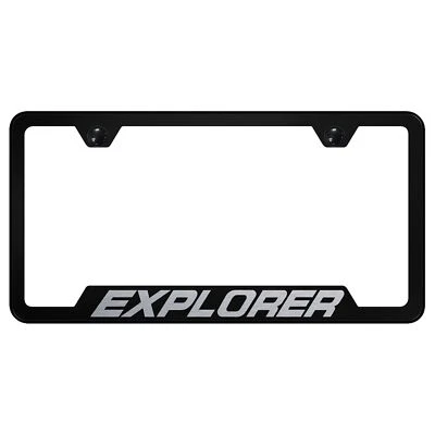 Ford Explorer Laser Etched Logo Cut-Out License Plate Frame - Image 1 of 3