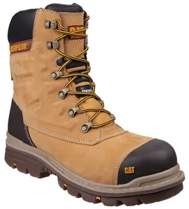 Mens CAT Safety Boots Caterpillar Premier Leather Industrial Waterproof Work - Picture 1 of 1