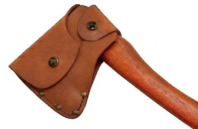 axe hatchet blade scabbard sheath cover case waist belt bag holder leather H996 - Image 1 of 4