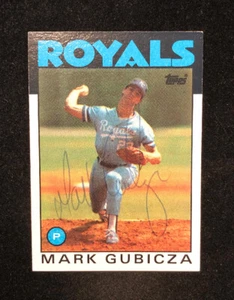 MARK GUBICZA 1986 TOPPS AUTOGRAPHED SIGNED AUTO BASEBALL CARD 644 ROYALS - Picture 1 of 1