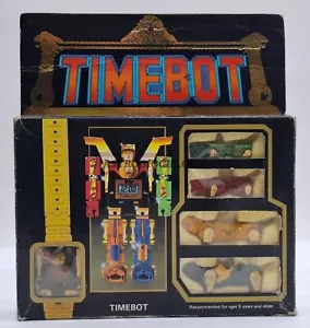 VOLTRON FIVE LION TIMEBOT WATCH DIECAST ROBOT TRASFORMABILE VINTAGE '80 IN BOX - Foto 1 di 12