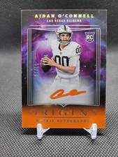 2023 Panini Origins Aidan O’Connell Rookie On Card Auto Orange 37/75 Raiders