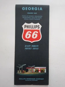 Mapa de ruta vintage Georgia Phillips 66 gasolinera 1962 - Imagen 1 de 2