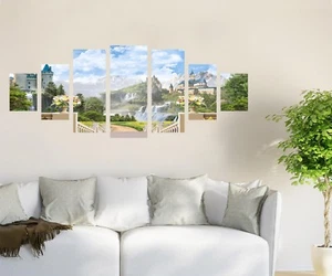 3D House Green 80 Unframed Print Wall Paper Decal Wall Deco Indoor AJ Wall Jenny - Picture 1 of 6