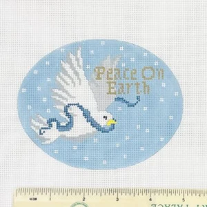 Scott Churc Hand painted Needlepoint Canvas Dove Peace on Earth ornament - Picture 1 of 1