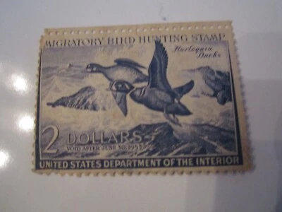 1952 U.S. HUNTING DUCK STAMP SCOTT RW-19 - MINT NH OC - OFC-2 - Image 1 of 2