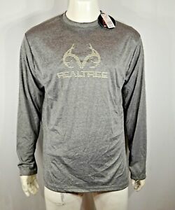 Realtree Men's Long Sleeve Tee 2XL Charcoal Heather MSRP$40.00 NWT