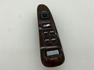 1998-2002 Lincoln Town Car Master Driver's Door Window Switch Bezel - Wood Trim - Picture 1 of 7