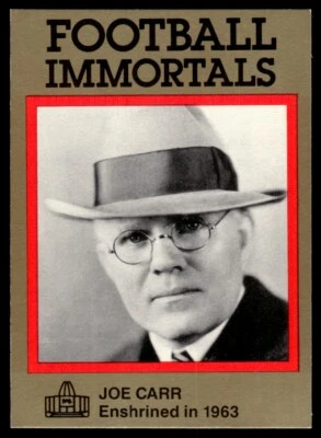 1985 FOOTBALL IMMORTALS JOE CARR B ADMINISTRATOR #34 - Image 1 of 2