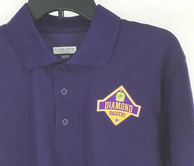 Camisa Polo LSU Diamond Backers Adulto Pequeña Púrpura Augusta Ropa Deportiva Nueva con Etiquetas Foto 1 de 4