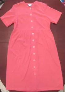 Maxi Vestido para Mujer The Tog Shop Mangas Cortas Talla Grande Rosa Botones Frontal Nuevo Sin Etiquetas - Imagen 1 de 5