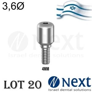 Lote de 20 Gorras Curativas Pilar Titanio Estándar Ø 3.6 mm 4 mm - Imagen 1 de 3