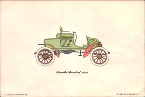 RAMBLER RUNABOUT 1902 impresión artística de automóvil de colección por Clarence P. Hornung (1950) - Imagen 1 de 1