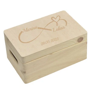 CHICCIE Caja Madera Personalizada para Boda - Caja Regalo Boda - Imagen 1 de 15