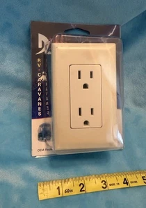 Valterra DG15IVVP Decor Receptacle w/ Cover 15A 125V RV Marine NO BOX NEEDED🇺🇸 - Foto 1 di 4
