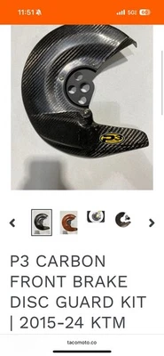 P3 Front Rotor Guard For 2016-2024 KTM 350/500 exc F - Image 1 of 4