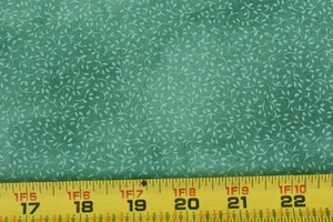 By 1/2 Yd, Vintage, Mint-Green Vines on Marbled-Green Quilt Cotton/Blank,B1699 - Picture 1 of 6