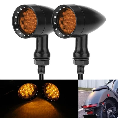 Luz de señal de giro LED bala para motocicleta Harley Honda Yamaha Suzuki Kawasaki Foto 1 de 4