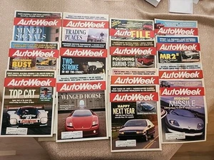 Lot of (14) 1989-91 AutoWeek Magazines - Ferrari, Jaguar, Mercedes, Viper, BMW - Picture 1 of 8