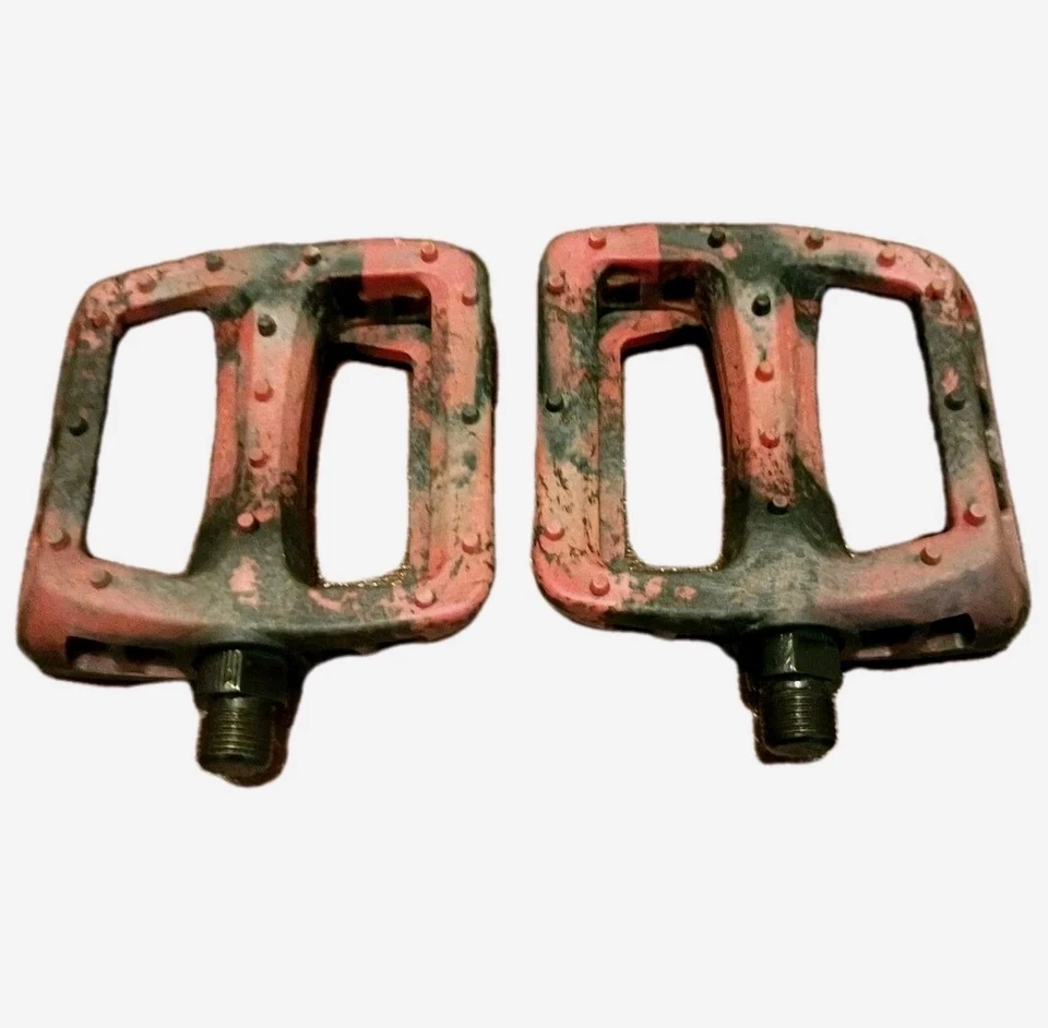 Odyssey Twisted Pro PC Negro Rojo Remolino Plataforma Pedales BMX MTB Bicicleta Auténtica Foto 1 de 4