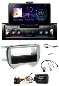 Pioneer USB Lenkrad Bluetooth DAB Autoradio für Nissan Micra 2010-2013 silber - Bild 1 von 12