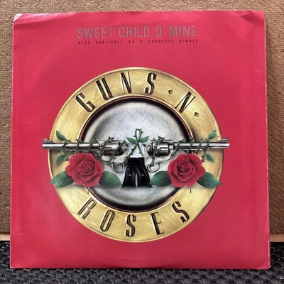 Guns n' Roses "Sweet Child O' Mine / It's So Easy (live)"  1987 PROMO / EX / EX - Image 1 of 4