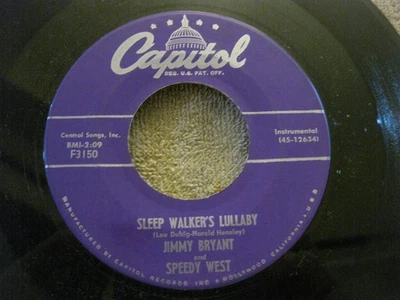 Jimmy Bryant & Speedy West – Sleep Walker's Lullaby / Cotton Pickin' (1955) 45 - Image 1 of 2