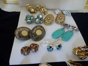 LOTTO MISTO 10 PAIA ORECCHINI CLIP TONO ORO E ARGENTO #11/5 LOTTO 1 - Foto 1 di 12