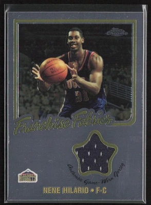 2002-03 Topps Cromo Franquicia Tela Reliquias Nene Hilario #FF-NH Denver Nuggets Foto 1 de 2