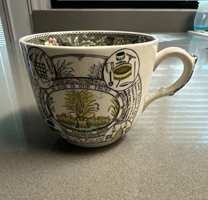 Adams Antique “Farmers Arms” Oversized Bone China Cup & Saucer – Staffordshire - Picture 1 of 5