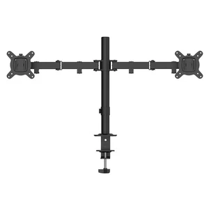 Dual Arm Monitor Mount 13" to 27" Upto 9Kg Stand Bracket Computer Screen Clamp - Picture 1 of 11
