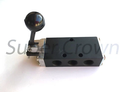 Pneumatic Hand Lever Valve 5 Port 3 Position Toggle Manual Contol SH-410-02-31 N - Image 1 of 4