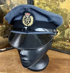 Vintage RAF Peaked Cap Hat Military Badge Detailing - Picture 1 of 6